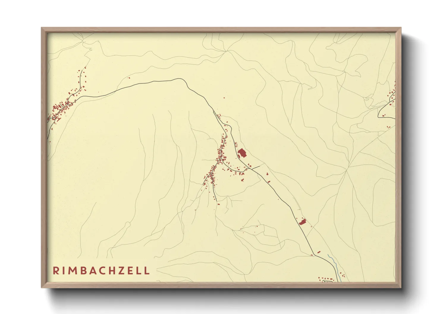 Une affiche de carte sur Rimbachzell