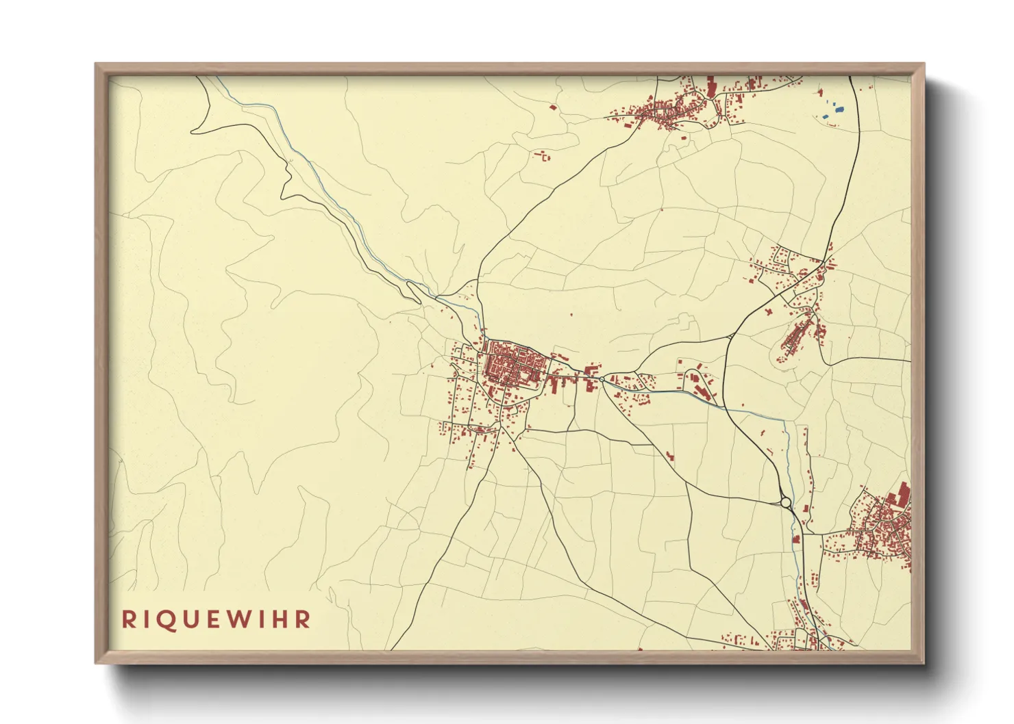 Une affiche de carte sur Riquewihr