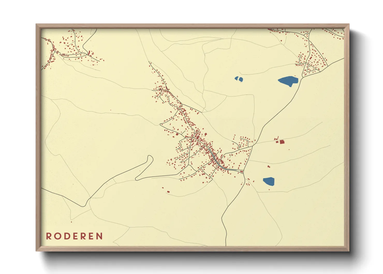 Une affiche de carte sur Roderen