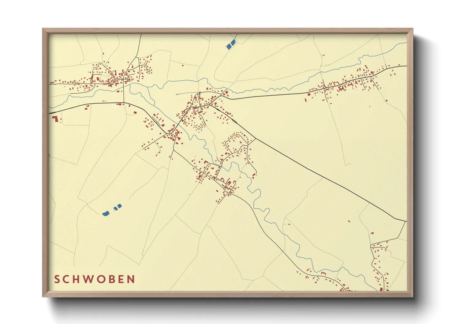 Une affiche de carte sur Schwoben