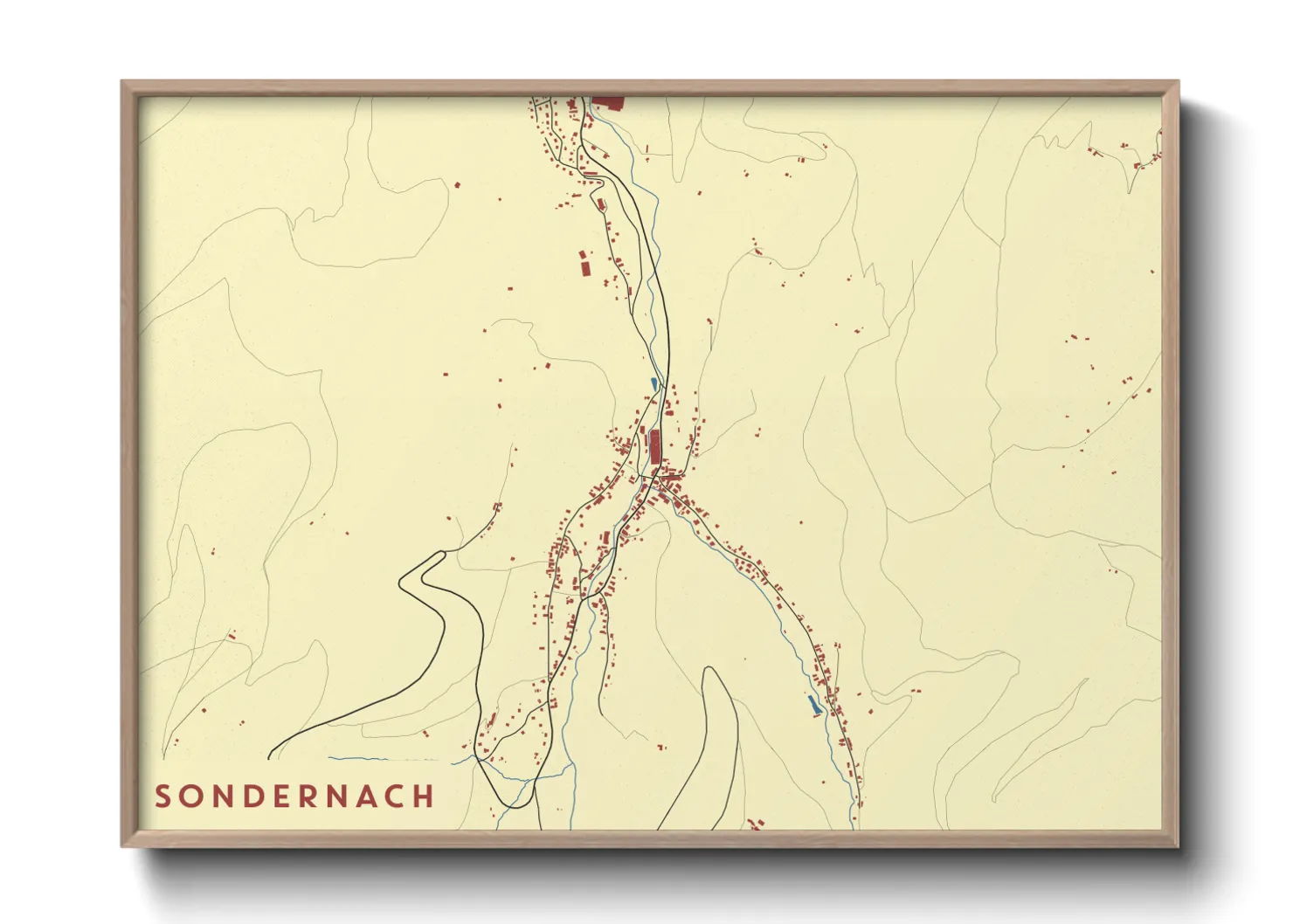 Une affiche de carte sur Sondernach