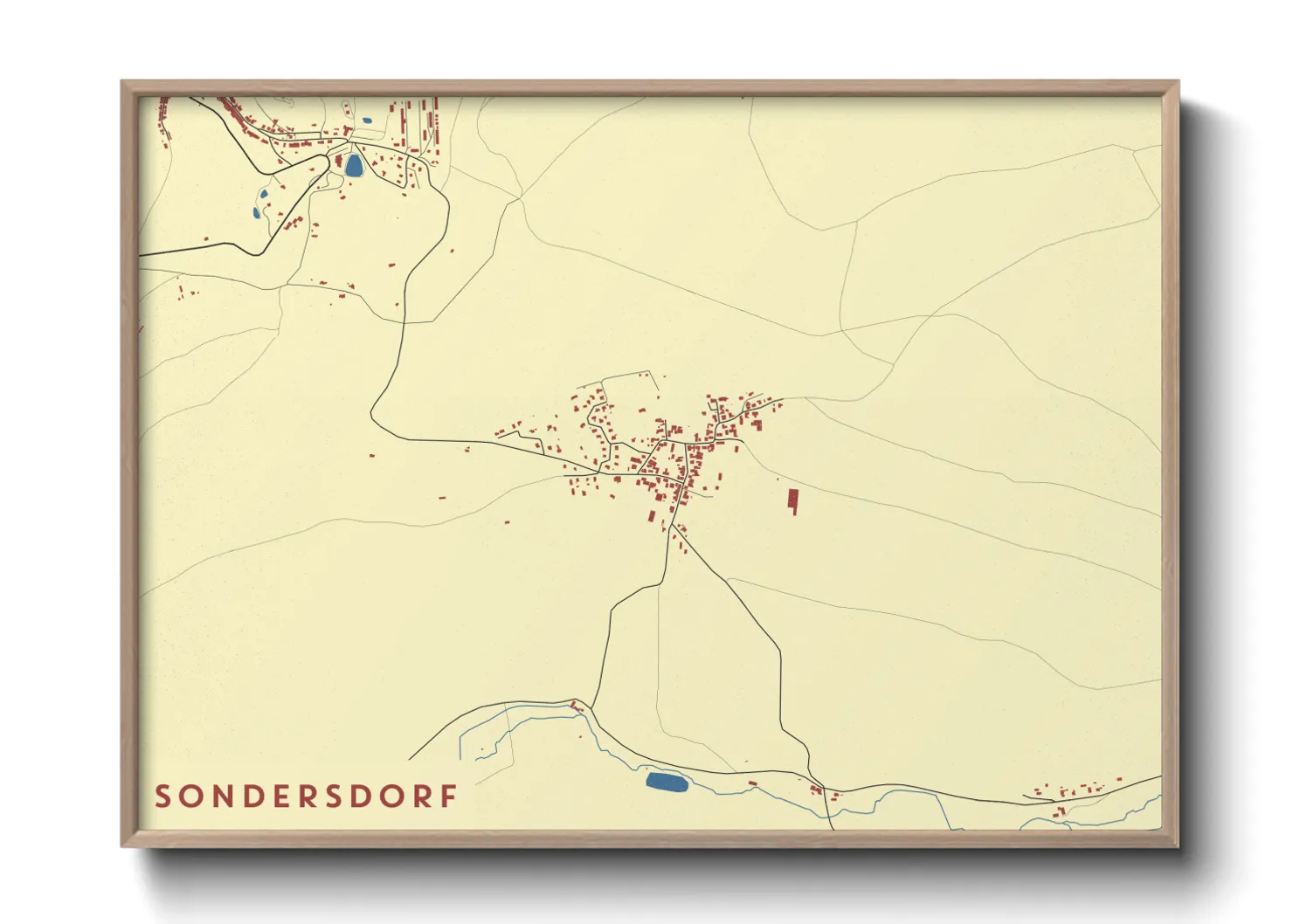 Une affiche de carte sur Sondersdorf