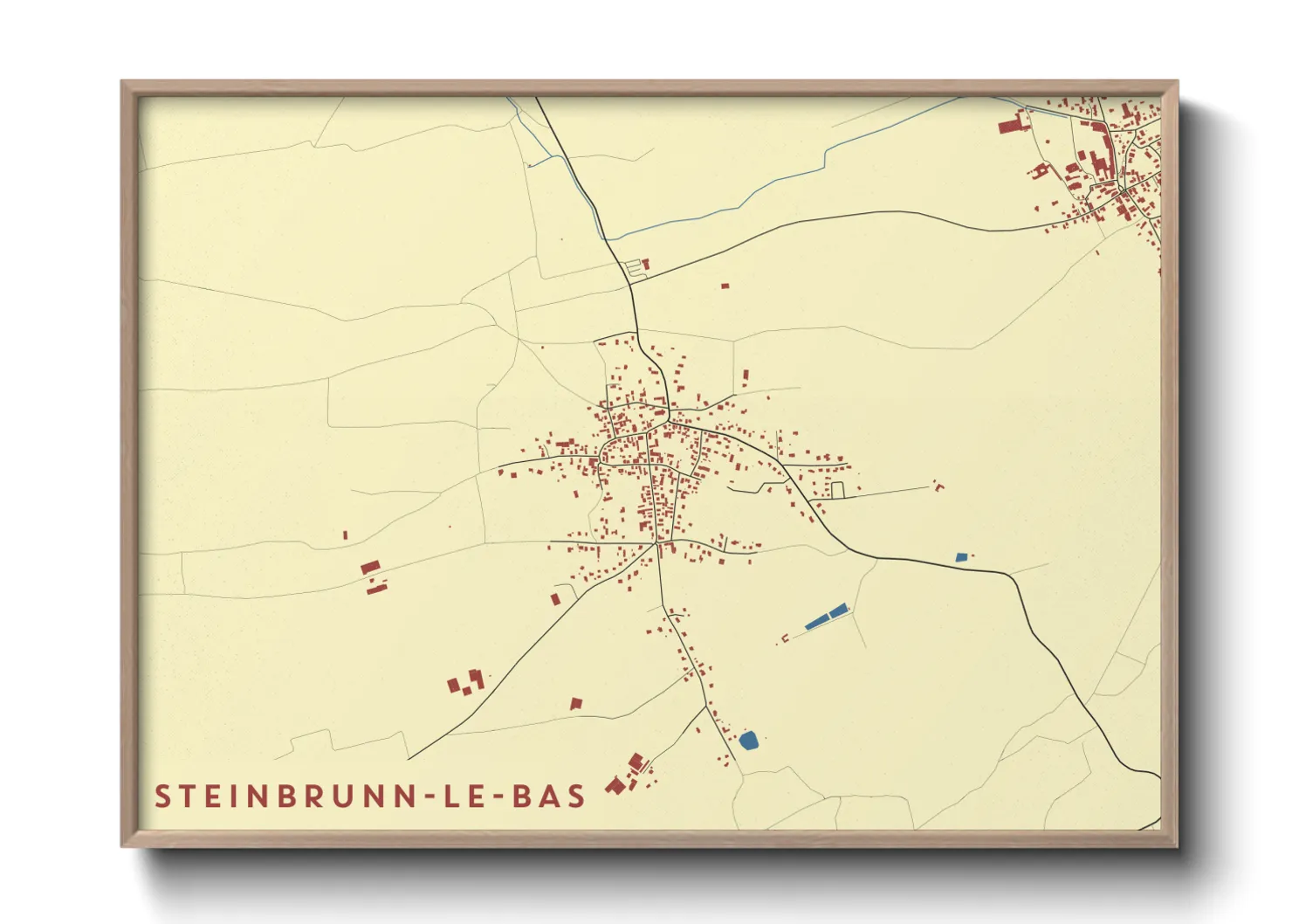 Une affiche de carte sur Steinbrunn-le-Bas