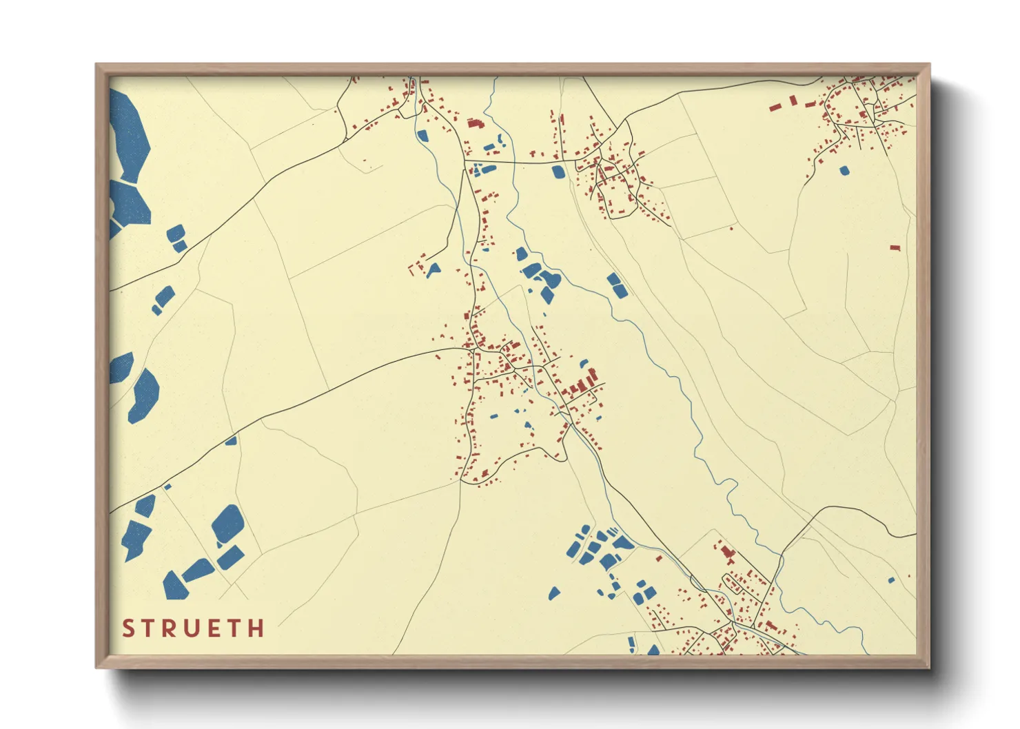Une affiche de carte sur Strueth