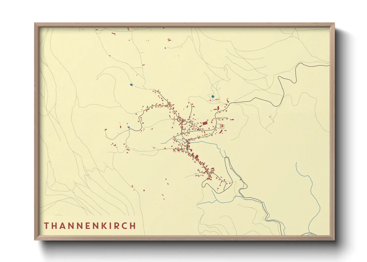 Une affiche de carte sur Thannenkirch