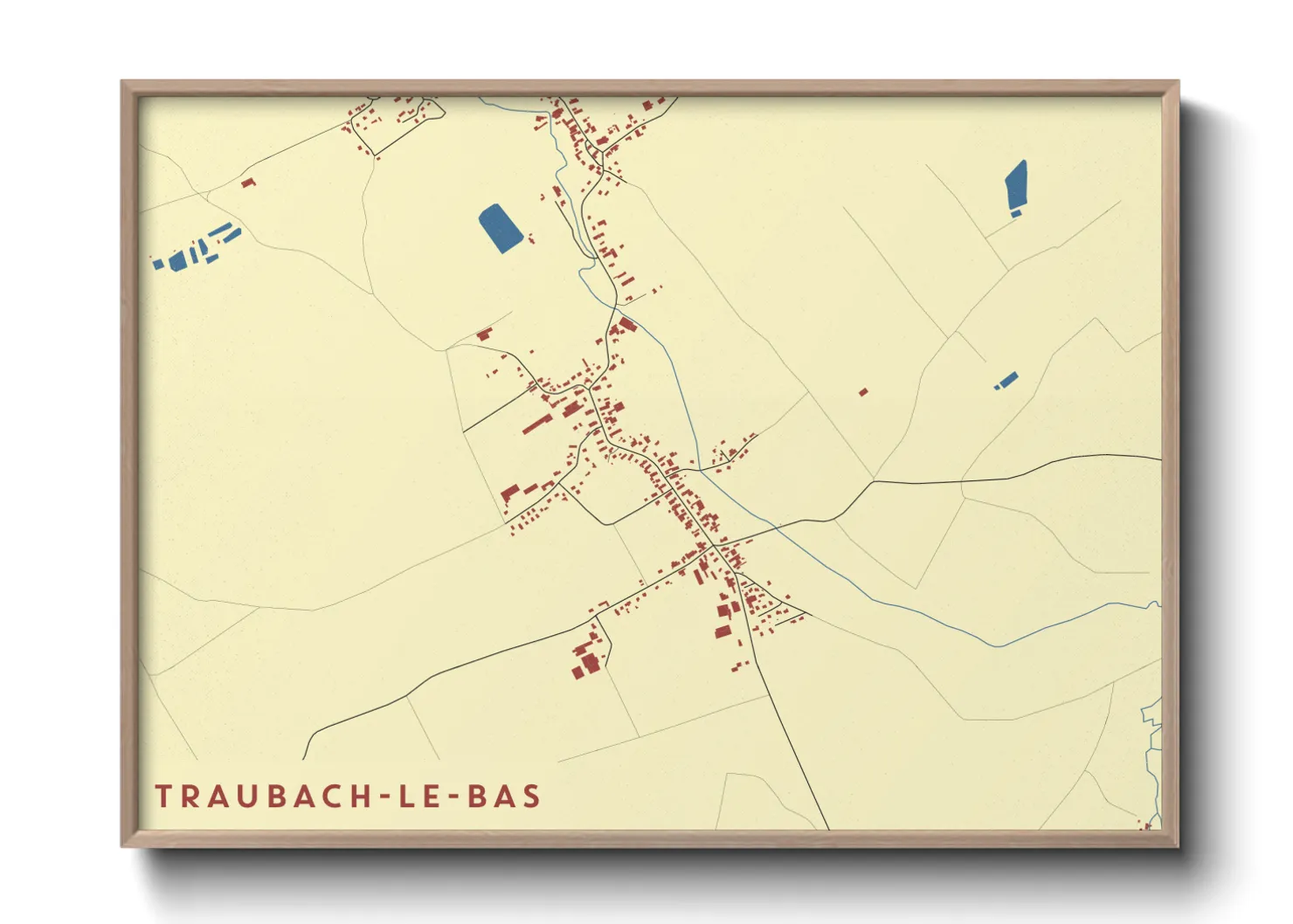 Une affiche de carte sur Traubach-le-Bas