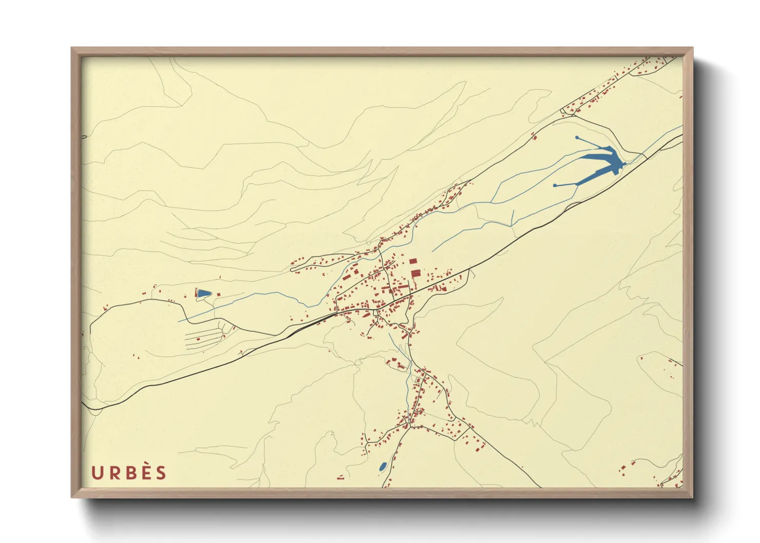 Une affiche de carte sur Urbès