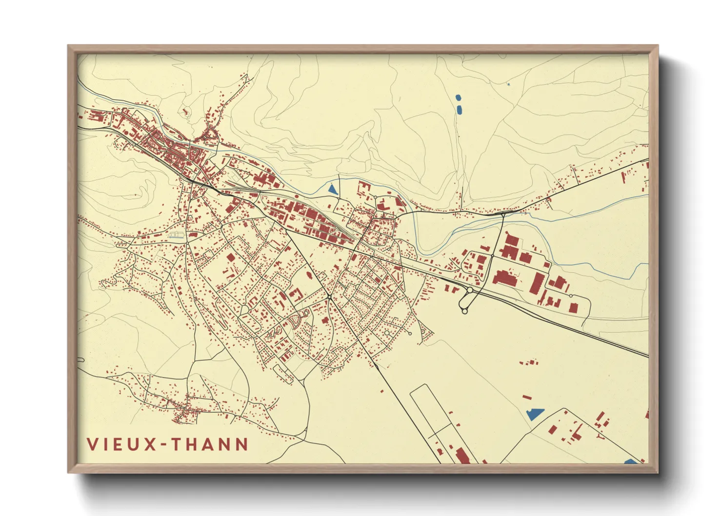 Une affiche de carte sur Vieux-Thann