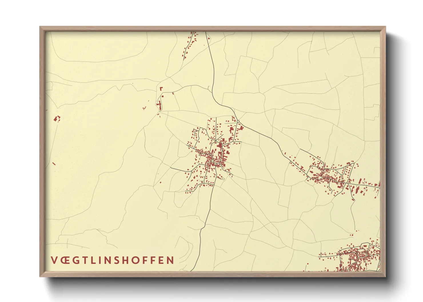 Une affiche de carte sur Vœgtlinshoffen