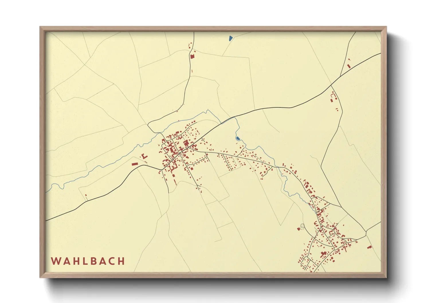 Une affiche de carte sur Wahlbach