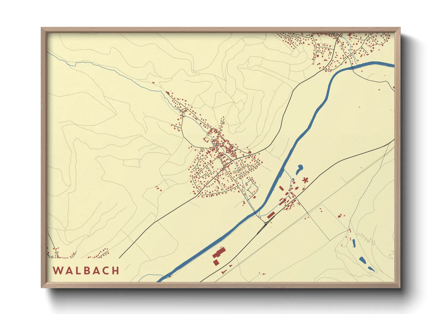 Une affiche de carte sur Walbach