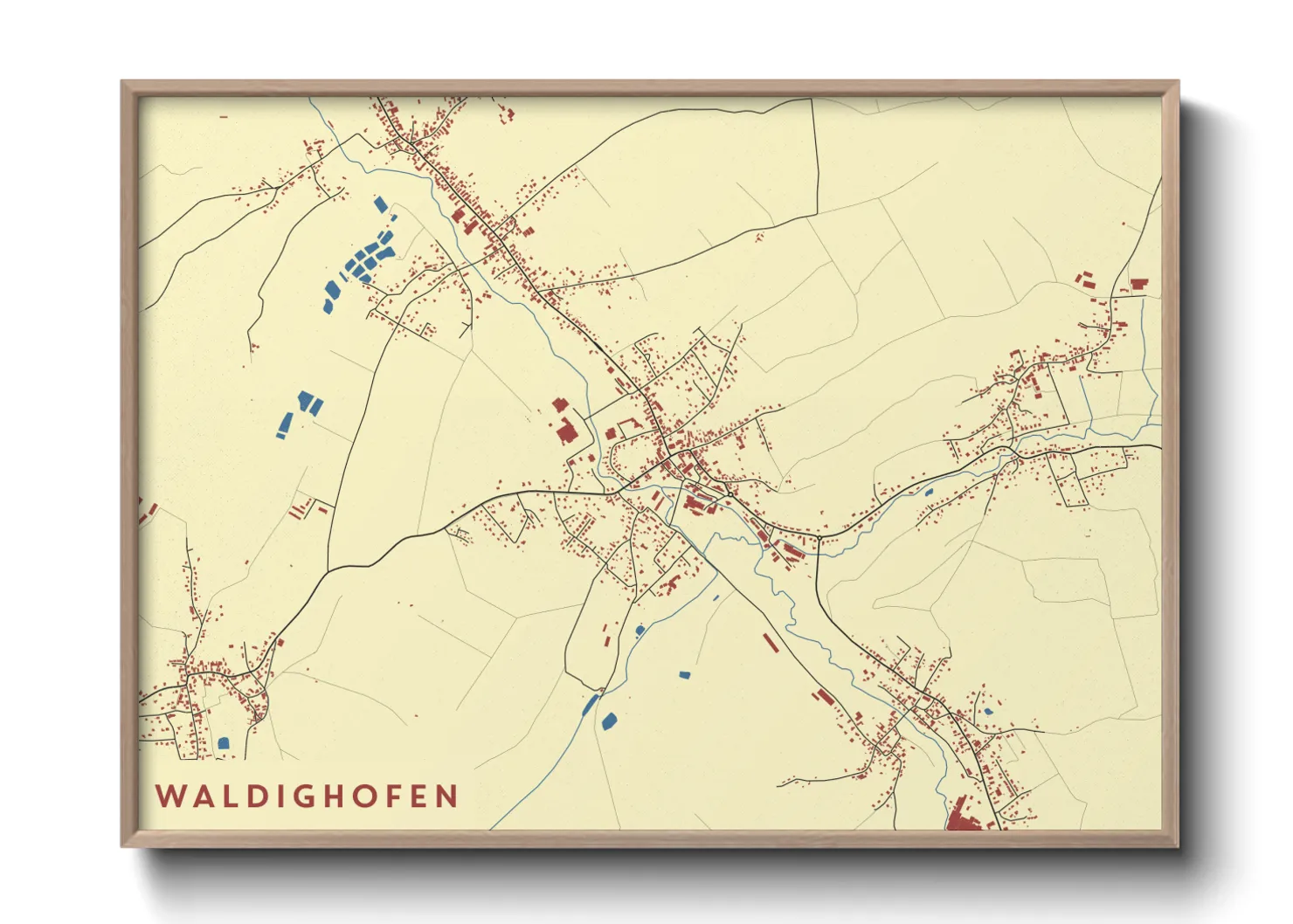 Une affiche de carte sur Waldighofen