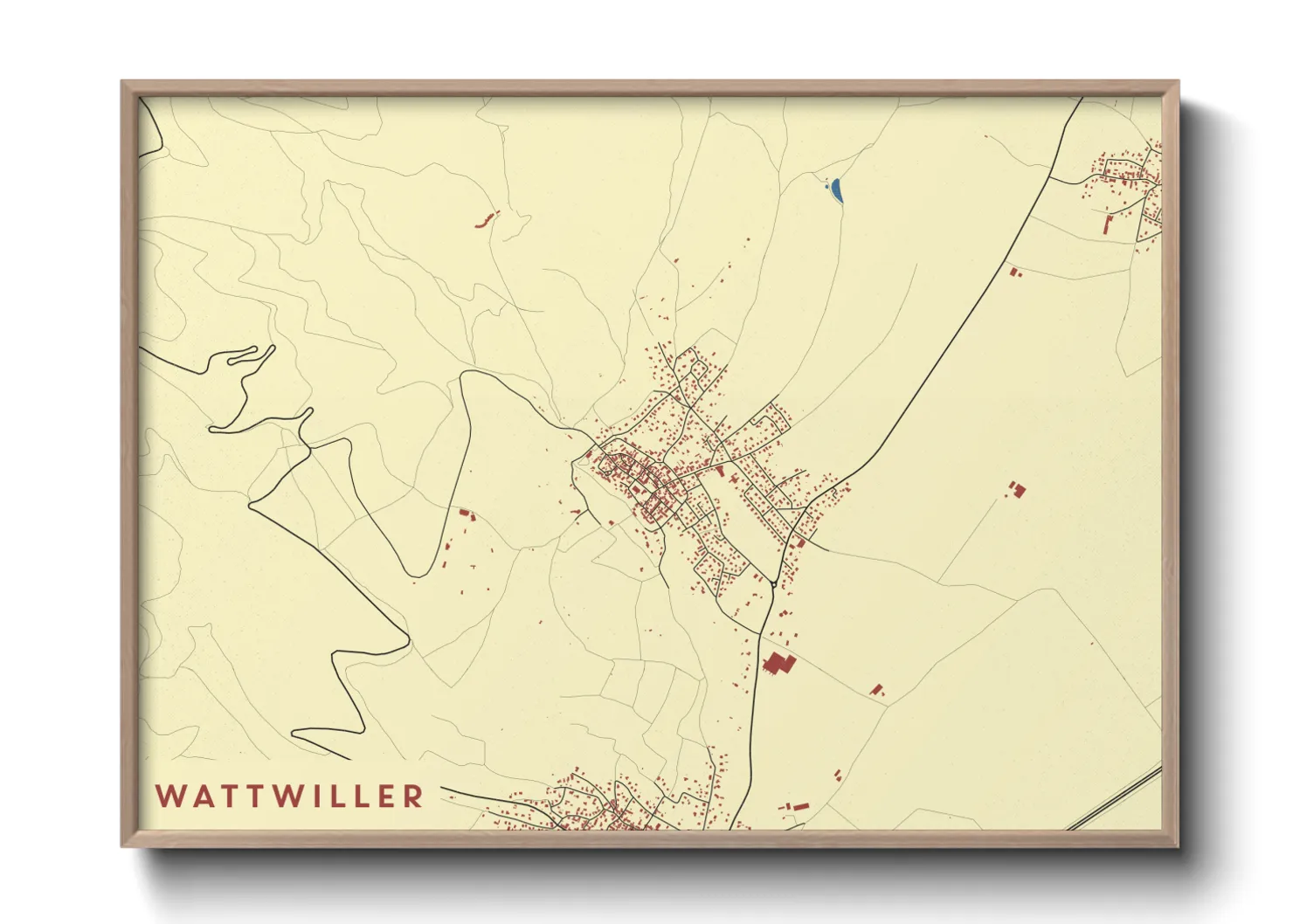 Une affiche de carte sur Wattwiller
