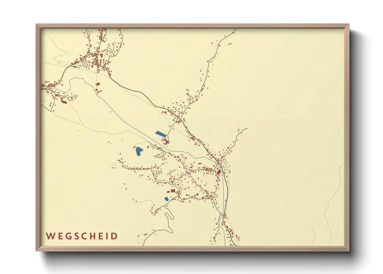 Une affiche de carte sur Wegscheid