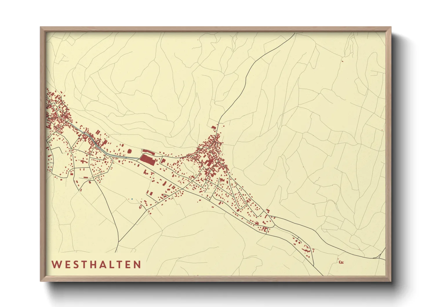 Une affiche de carte sur Westhalten