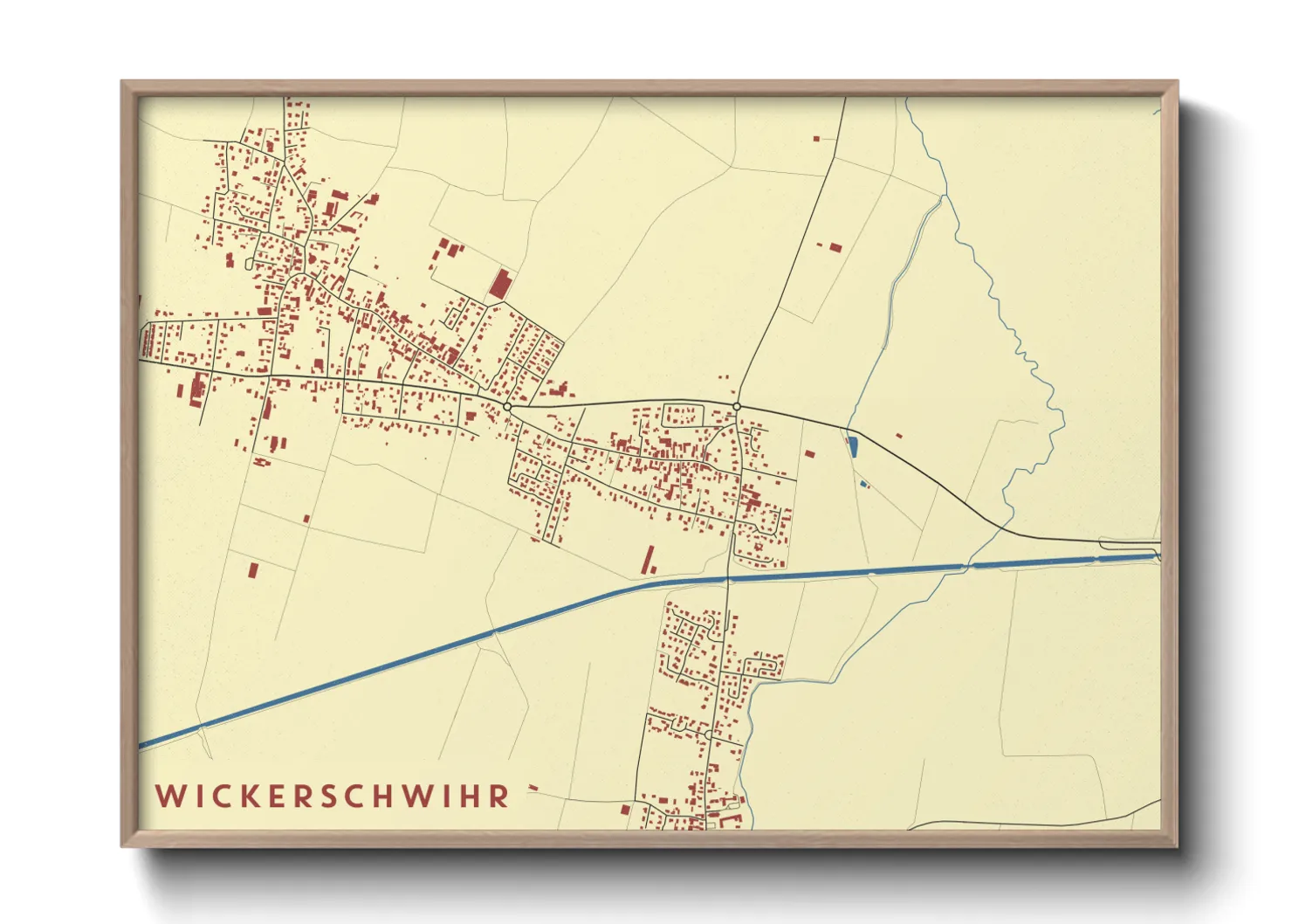 Une affiche de carte sur Wickerschwihr