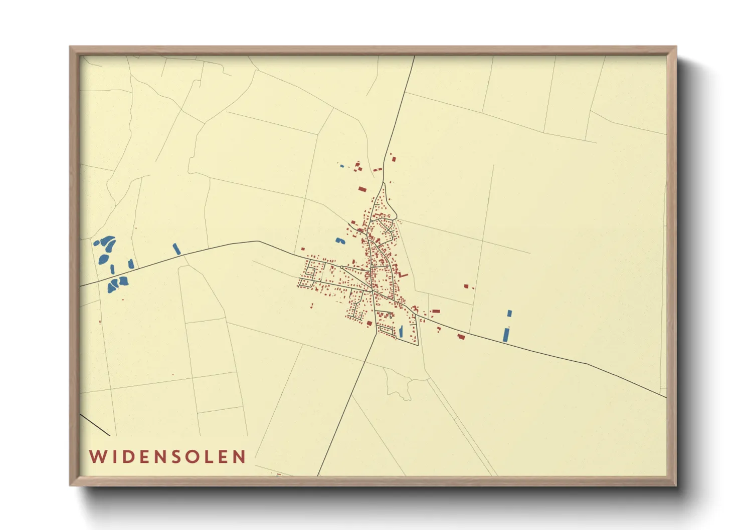 Une affiche de carte sur Widensolen