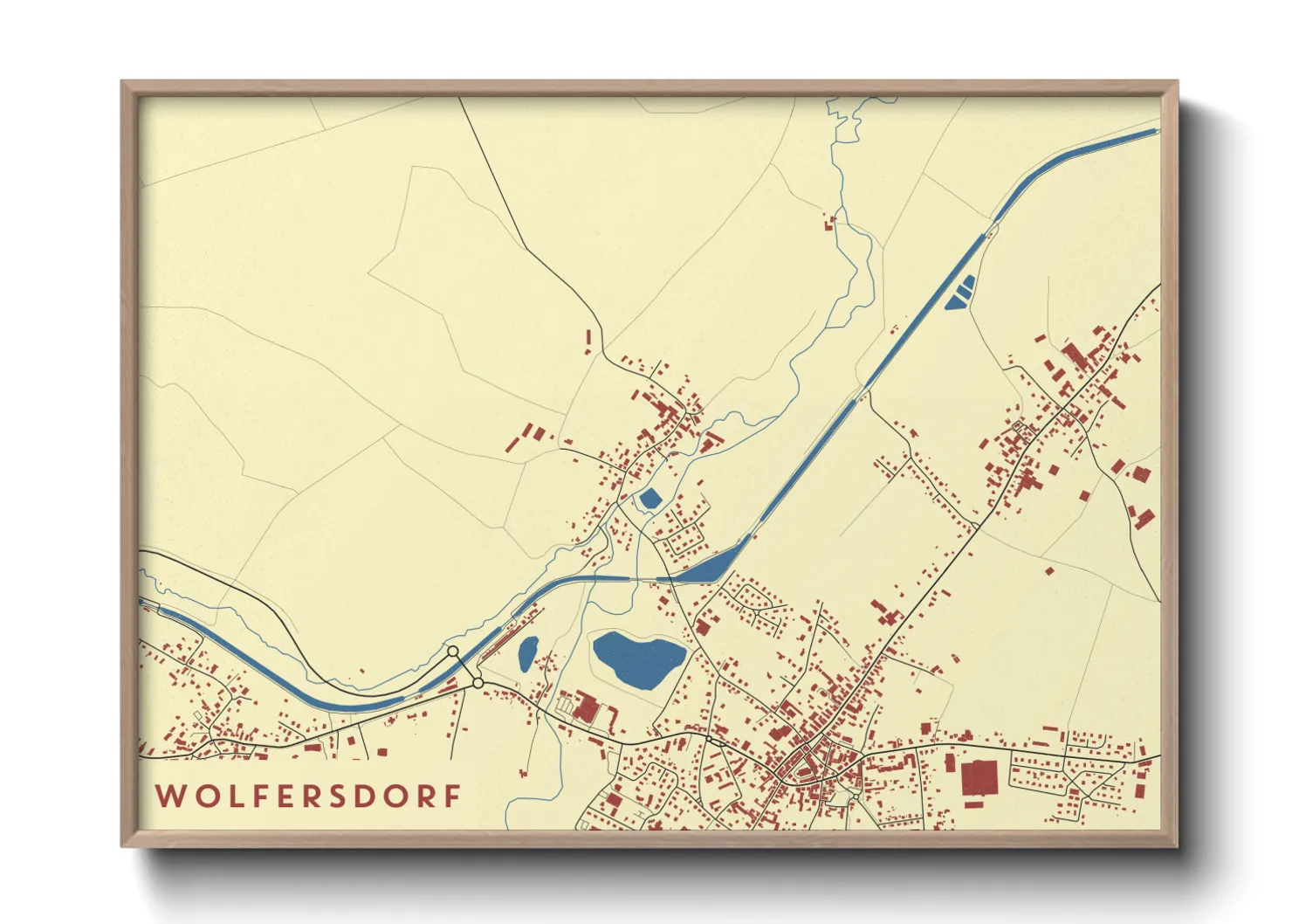 Une affiche de carte sur Wolfersdorf