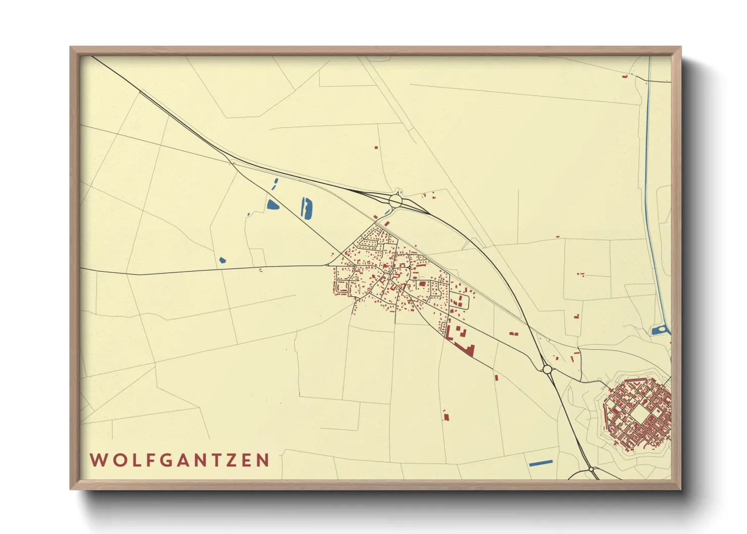 Une affiche de carte sur Wolfgantzen