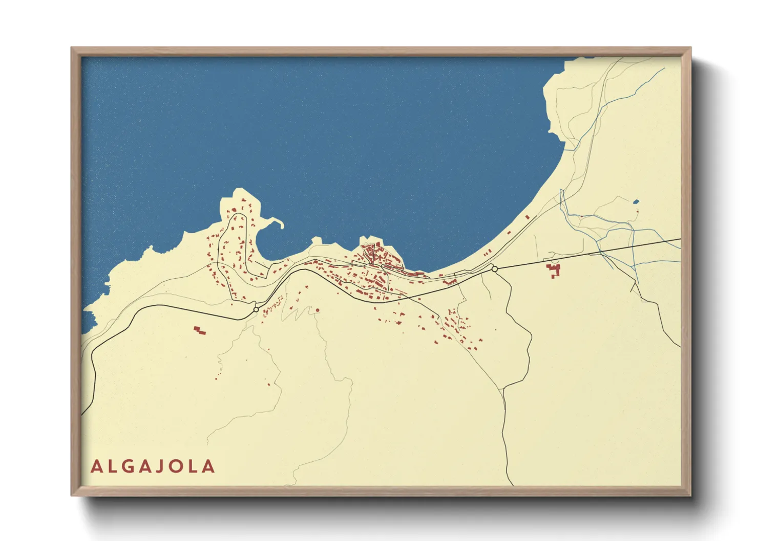 Une affiche de carte sur Algajola