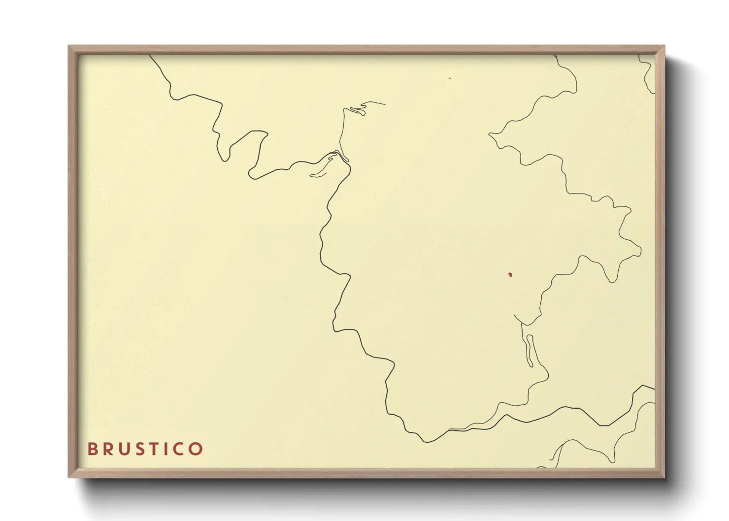 Une affiche de carte sur Brustico