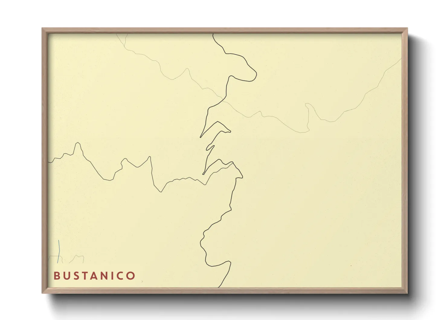 Une affiche de carte sur Bustanico