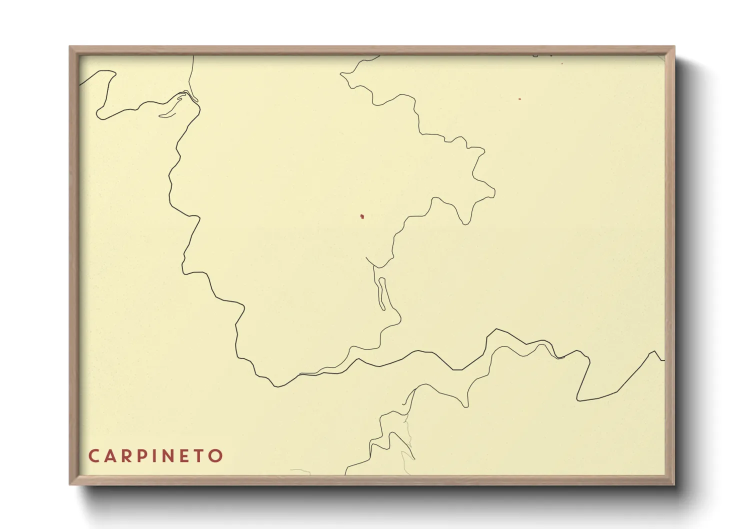 Une affiche de carte sur Carpineto