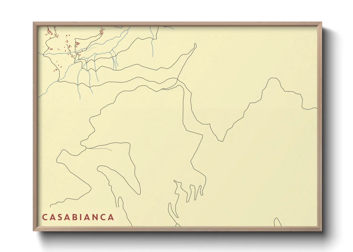 Une affiche de carte sur Casabianca