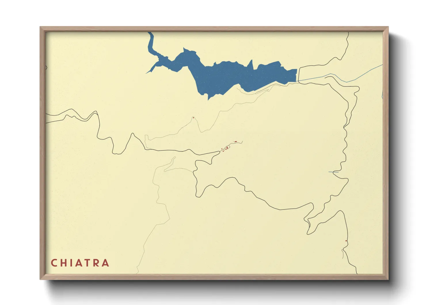 Une affiche de carte sur Chiatra