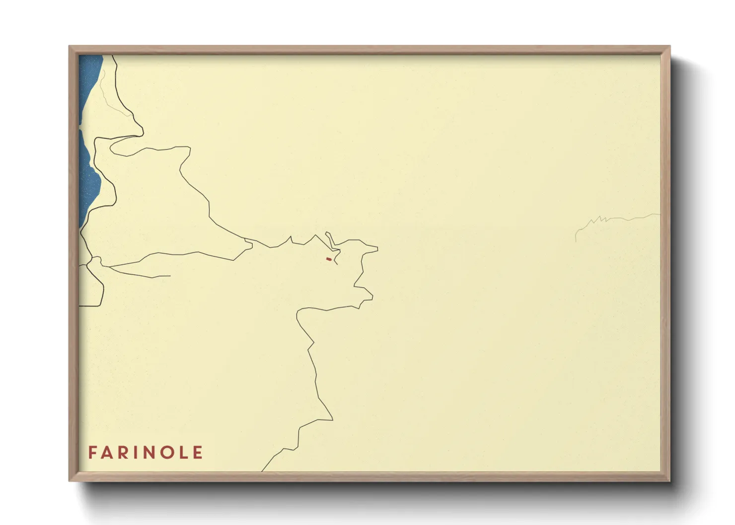 Une affiche de carte sur Farinole