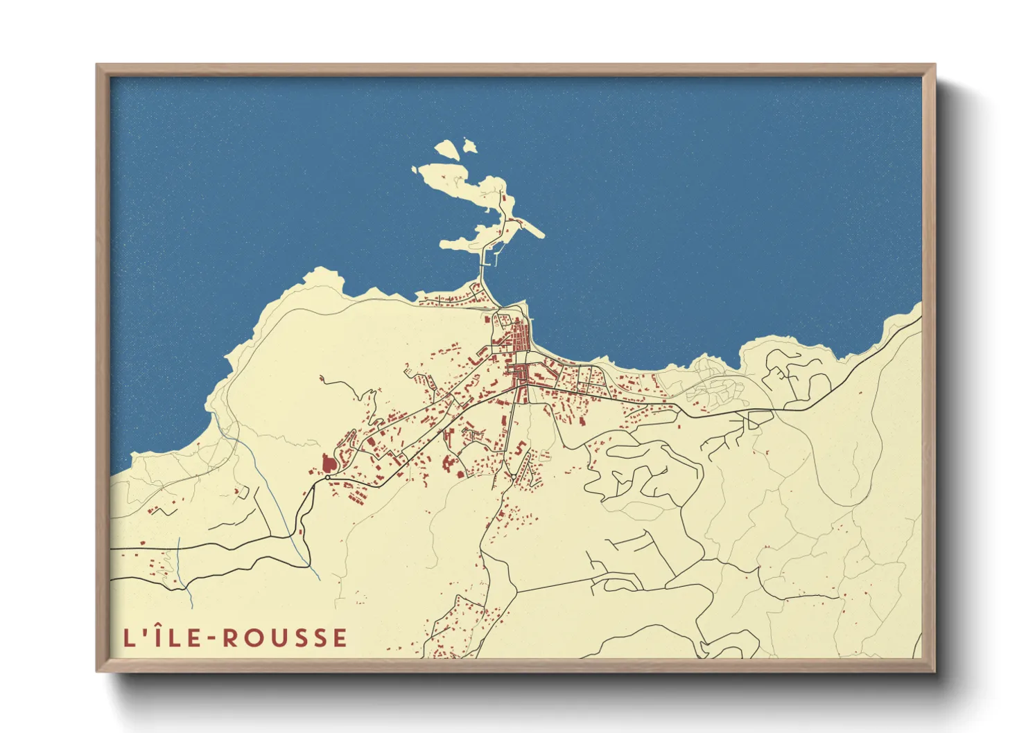Une affiche de carte sur L'Île-Rousse