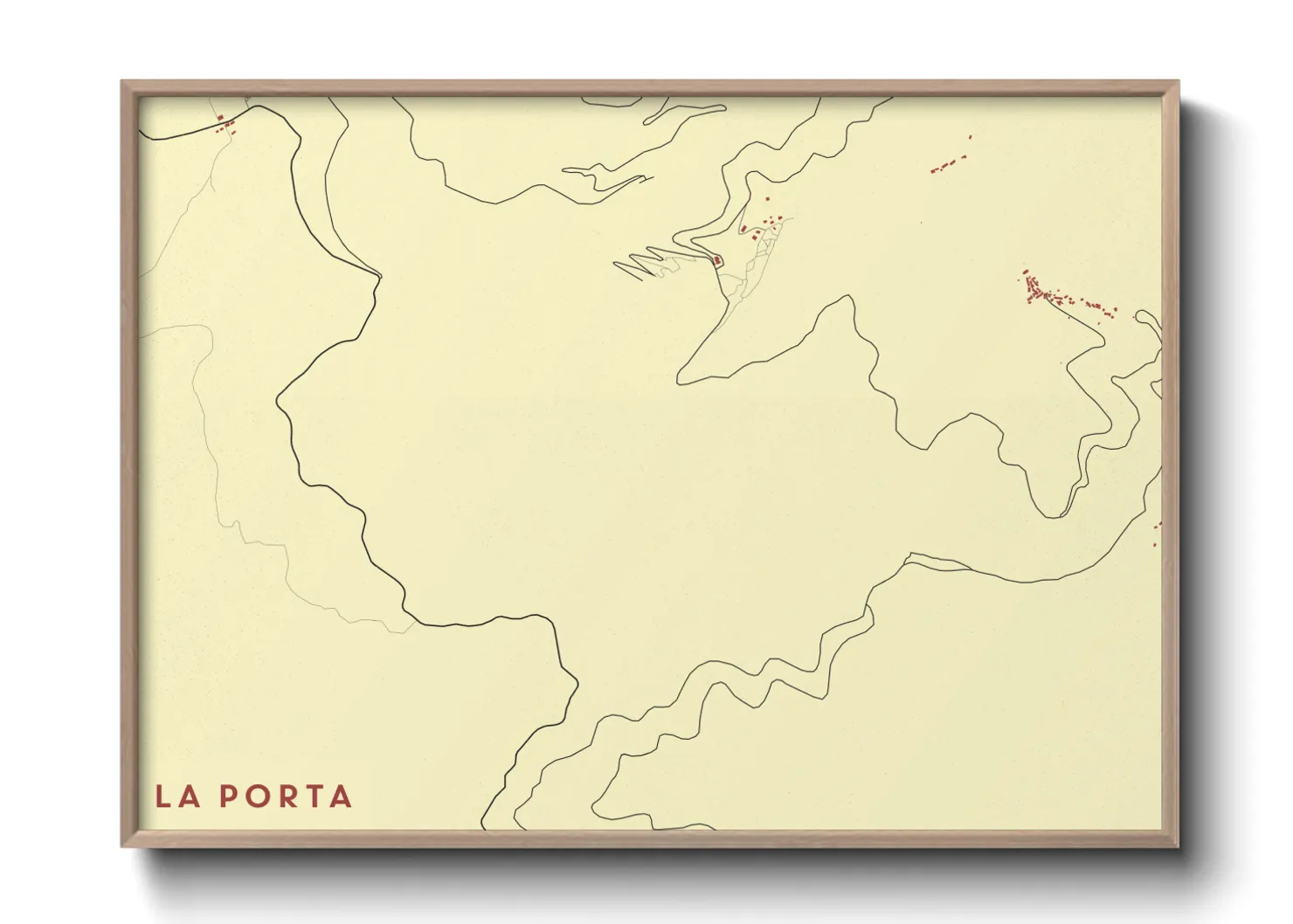 Une affiche de carte sur La Porta