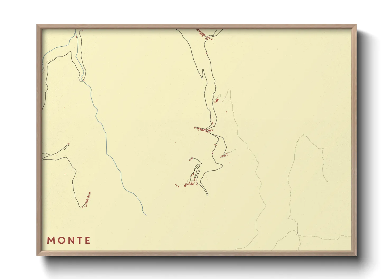 Une affiche de carte sur Monte