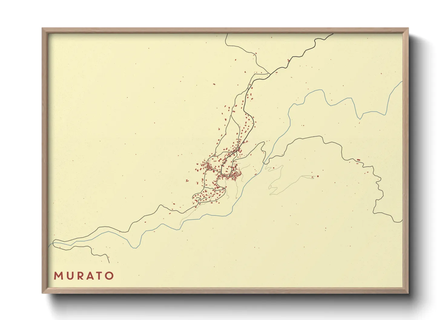 Une affiche de carte sur Murato