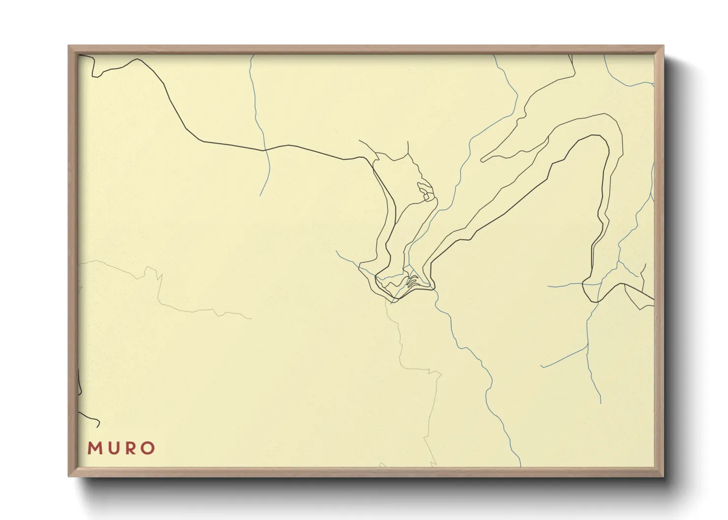 Une affiche de carte sur Muro