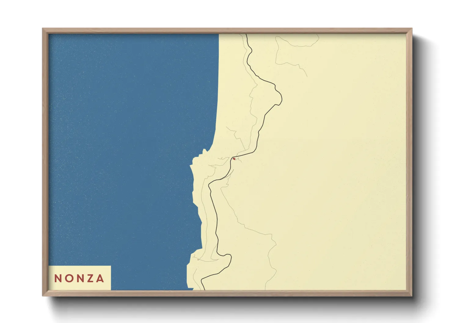 Une affiche de carte sur Nonza