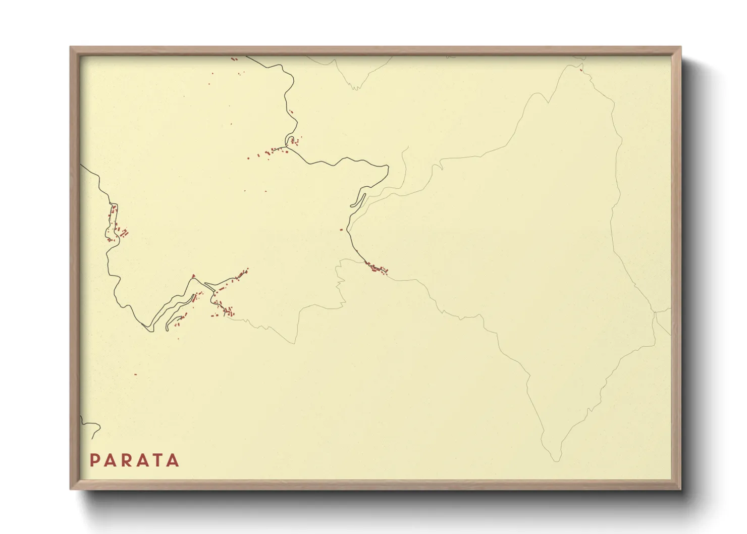 Une affiche de carte sur Parata