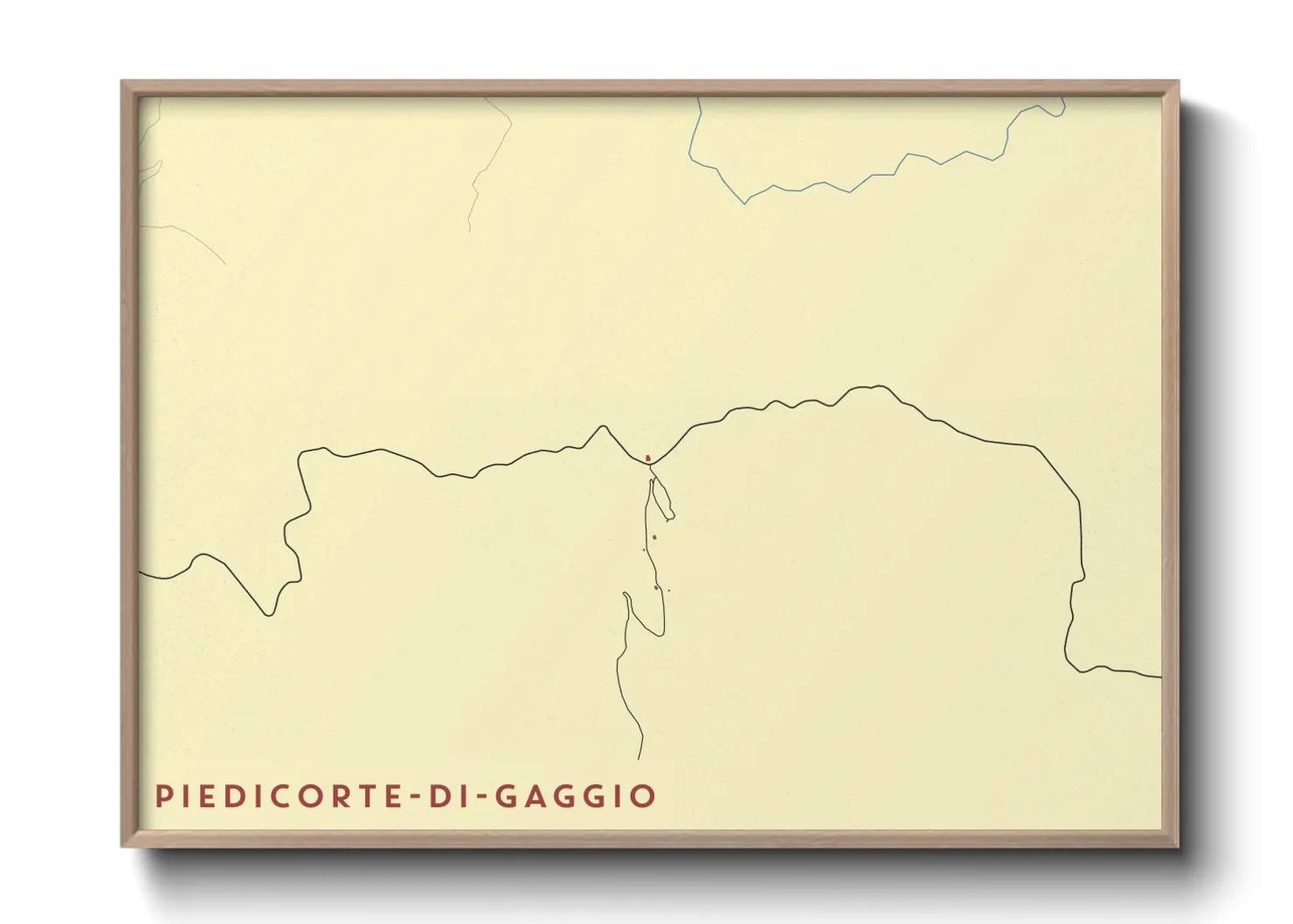 Une affiche de carte sur Piedicorte-di-Gaggio