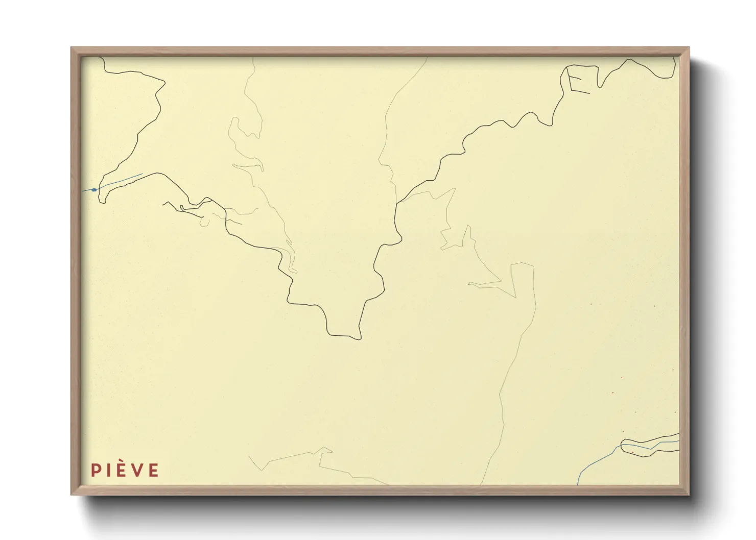 Une affiche de carte sur Piève