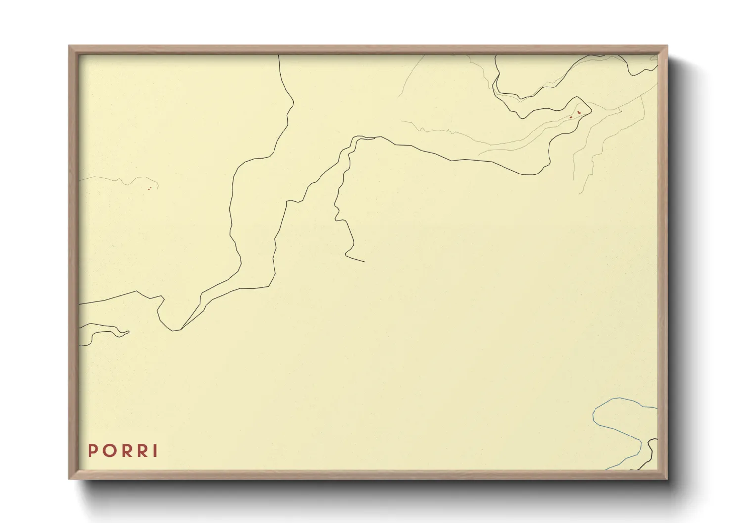 Une affiche de carte sur Porri