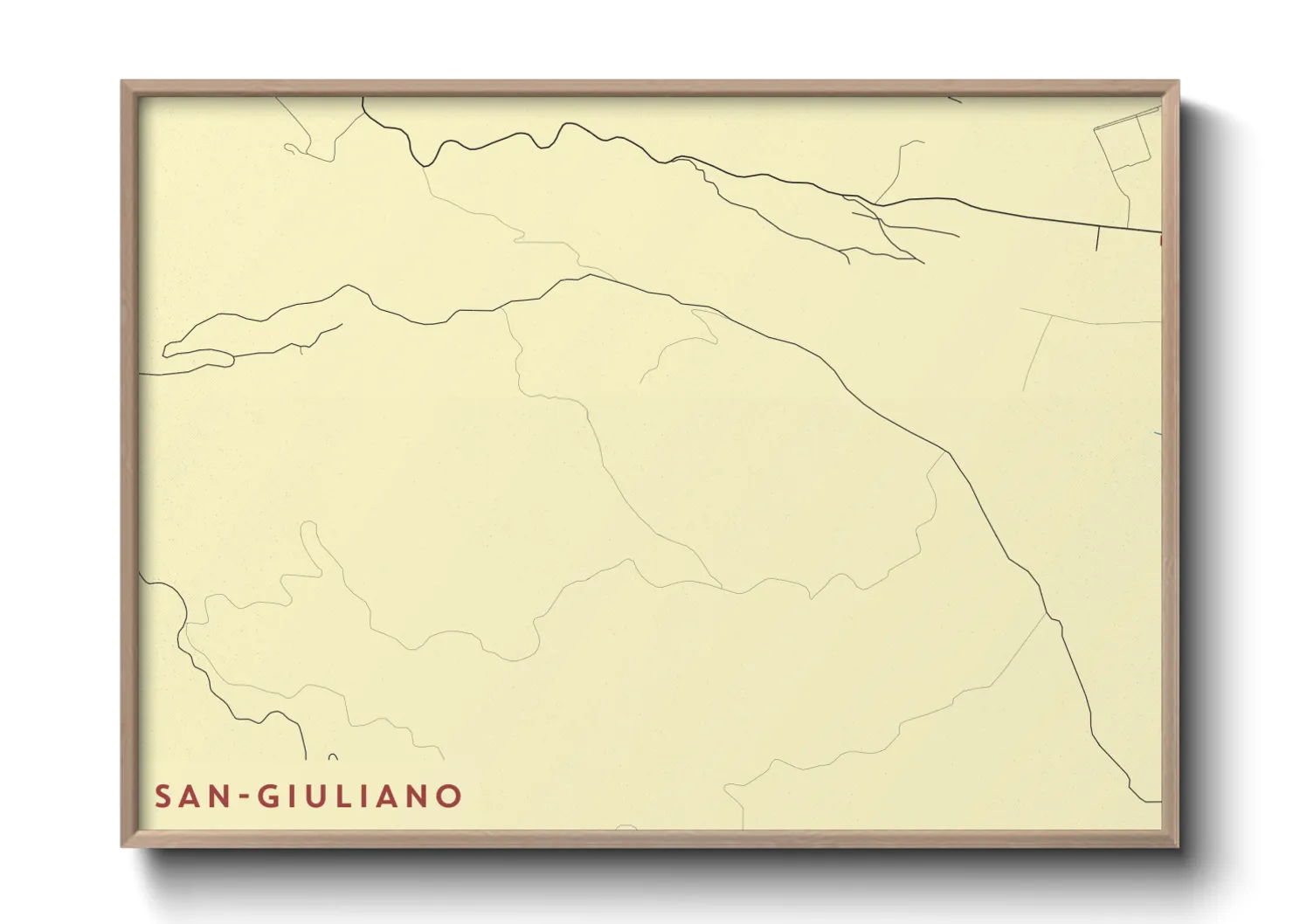 Une affiche de carte sur San-Giuliano