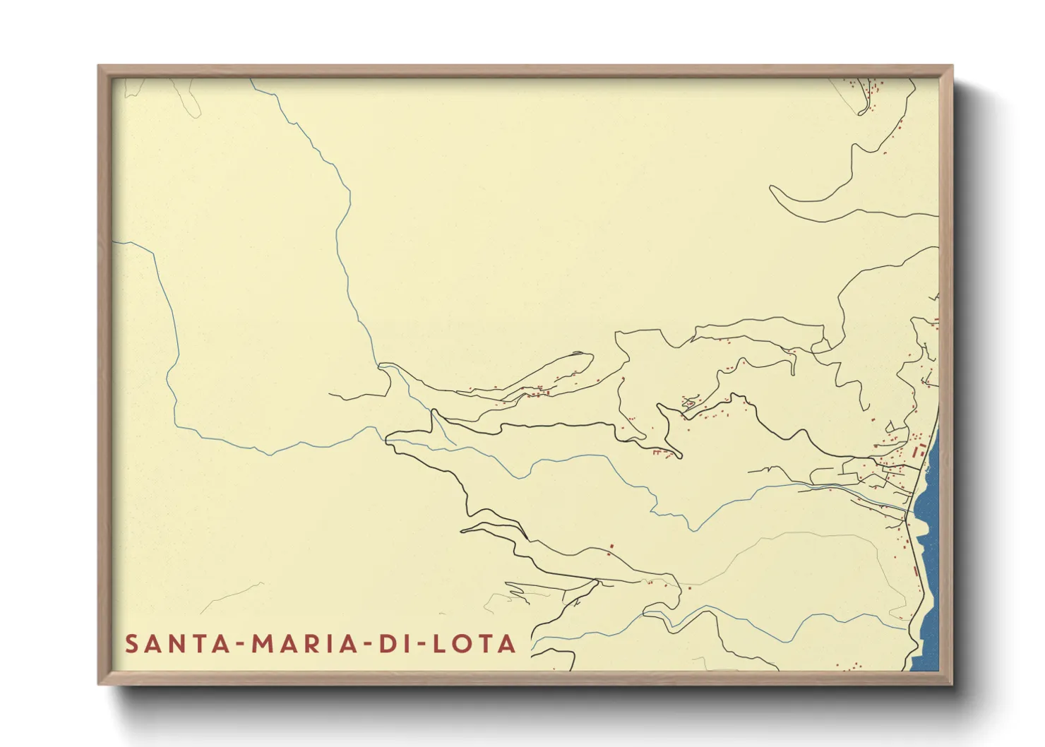 Une affiche de carte sur Santa-Maria-di-Lota