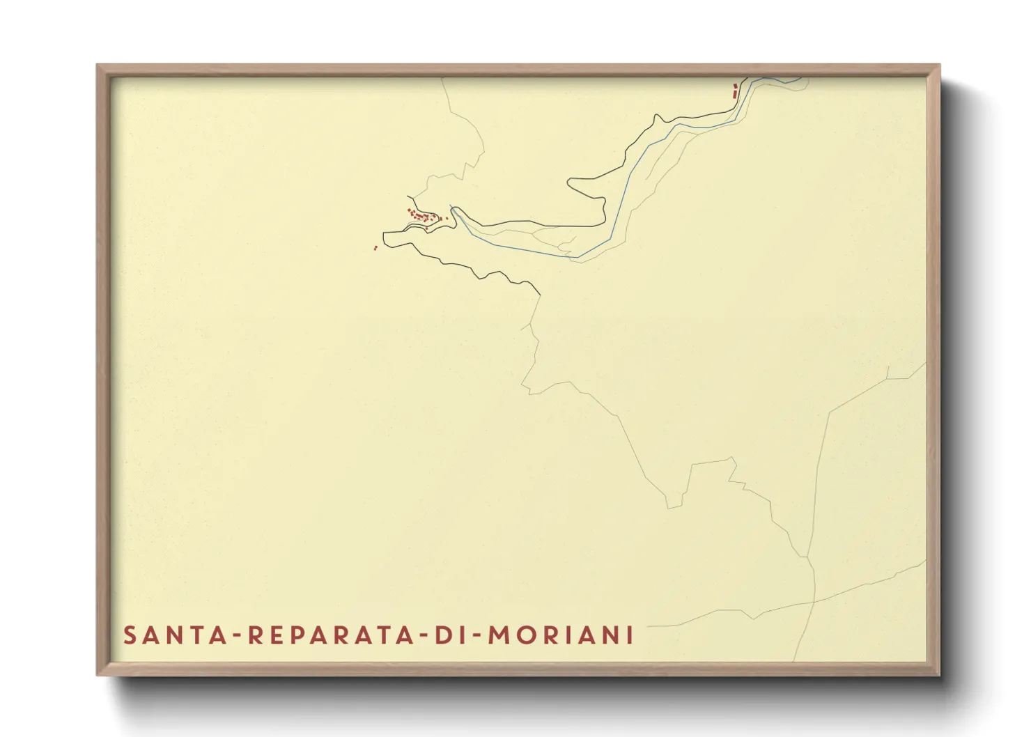 Une affiche de carte sur Santa-Reparata-di-Moriani