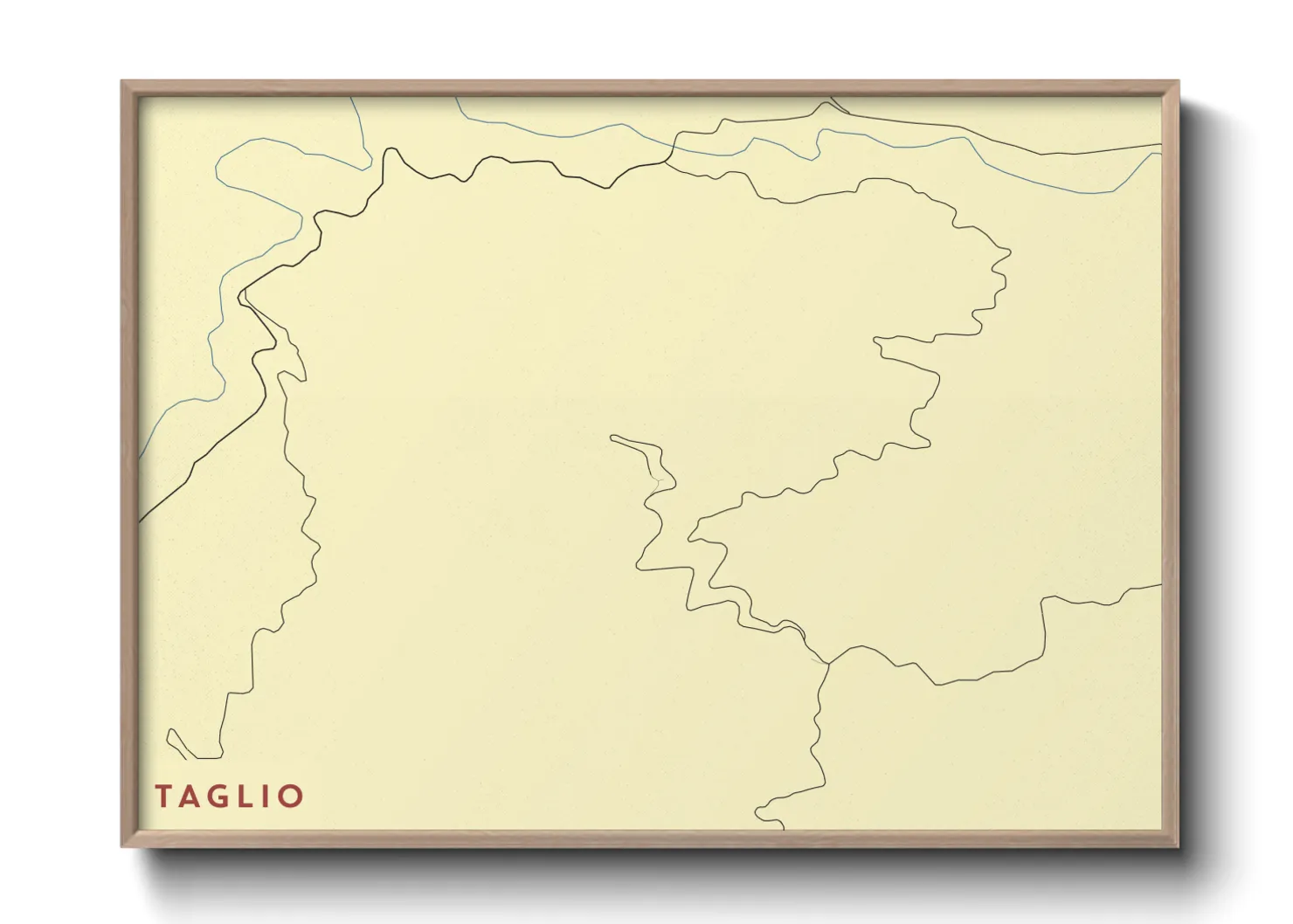 Une affiche de carte sur Taglio