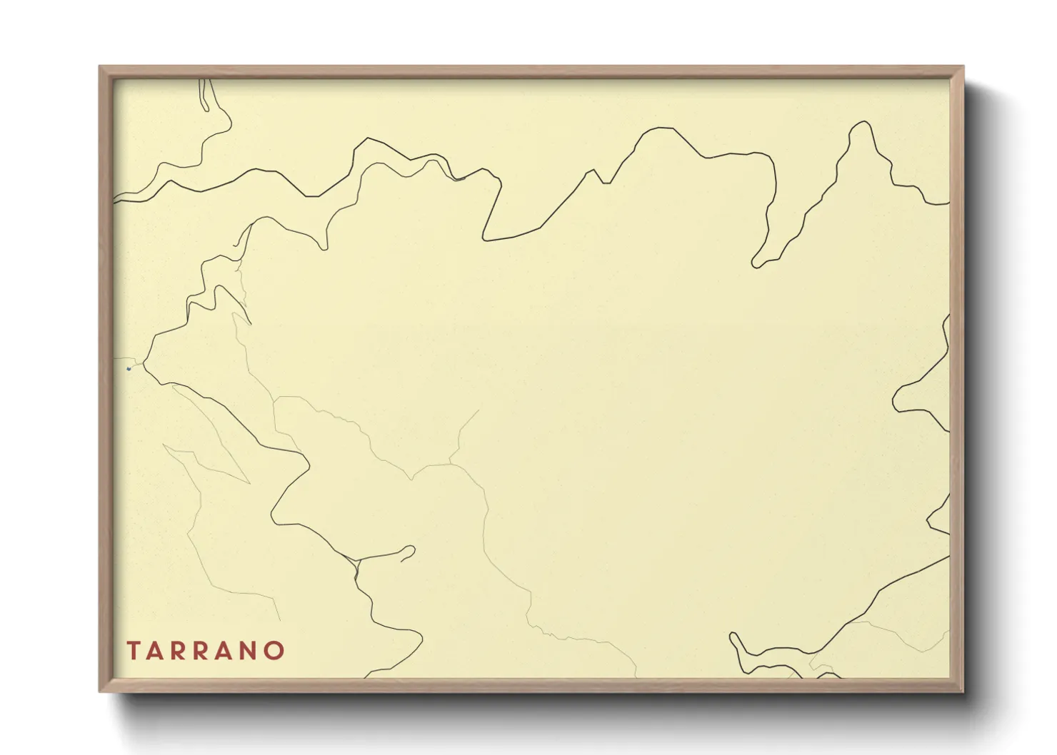 Une affiche de carte sur Tarrano