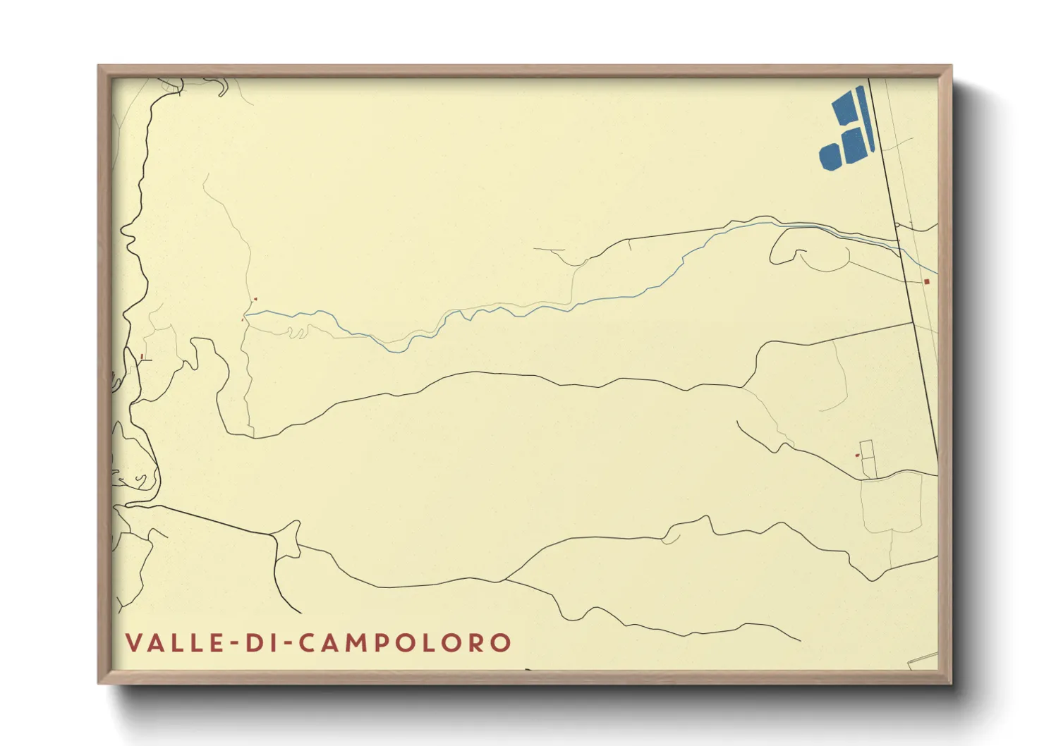 Une affiche de carte sur Valle-di-Campoloro