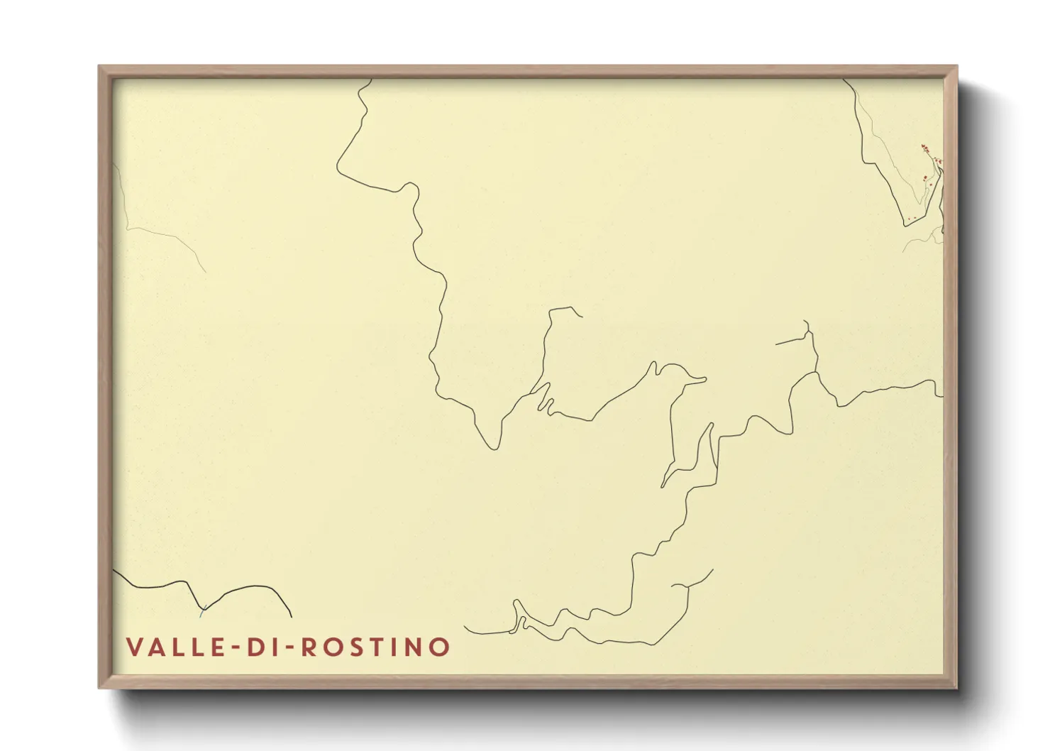 Une affiche de carte sur Valle-di-Rostino