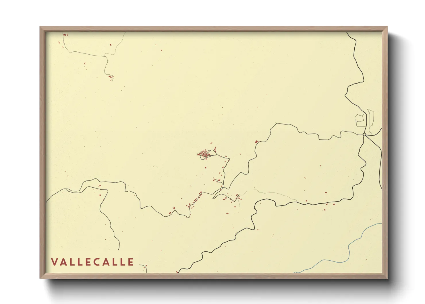 Une affiche de carte sur Vallecalle