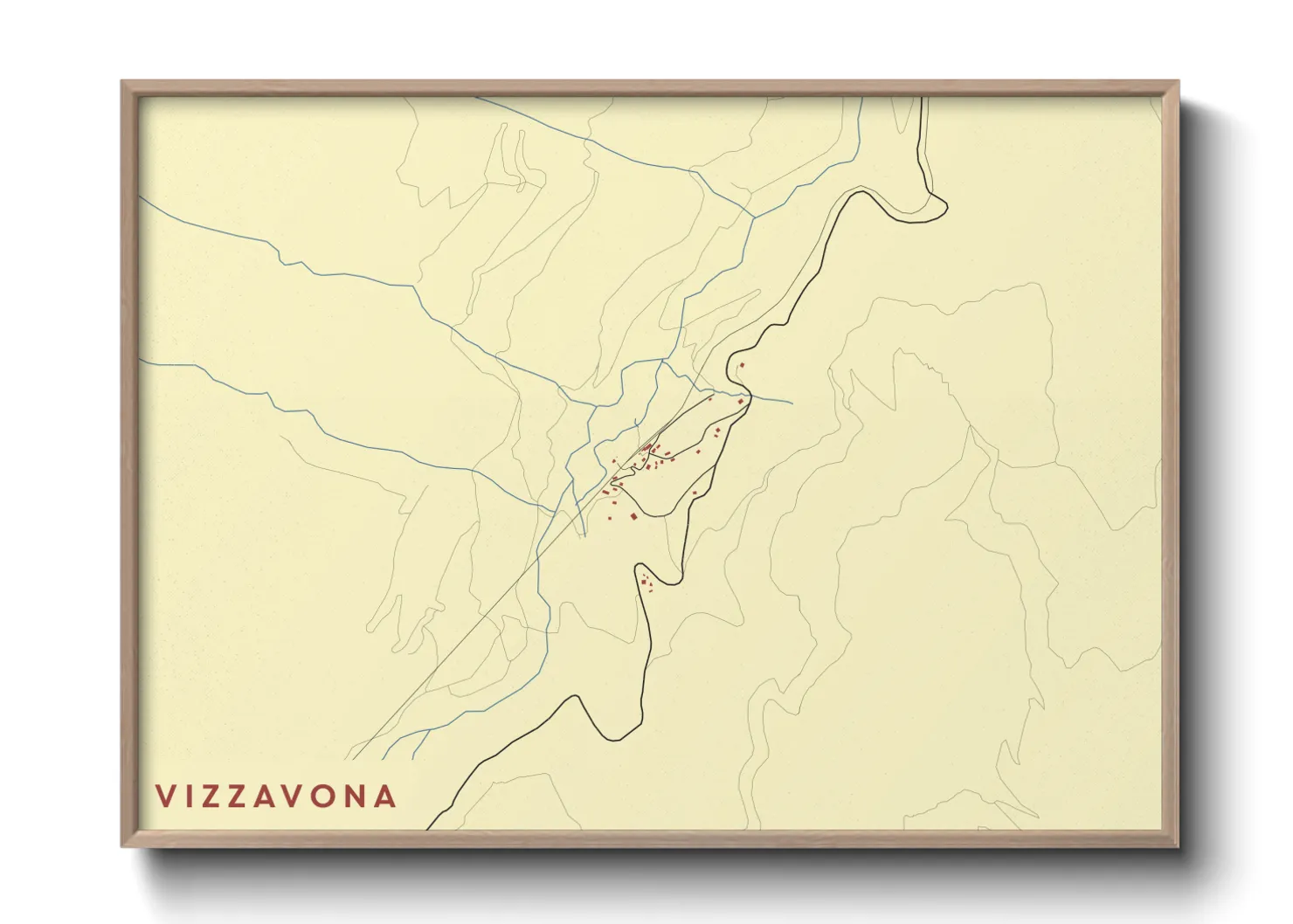 Une affiche de carte sur Vizzavona