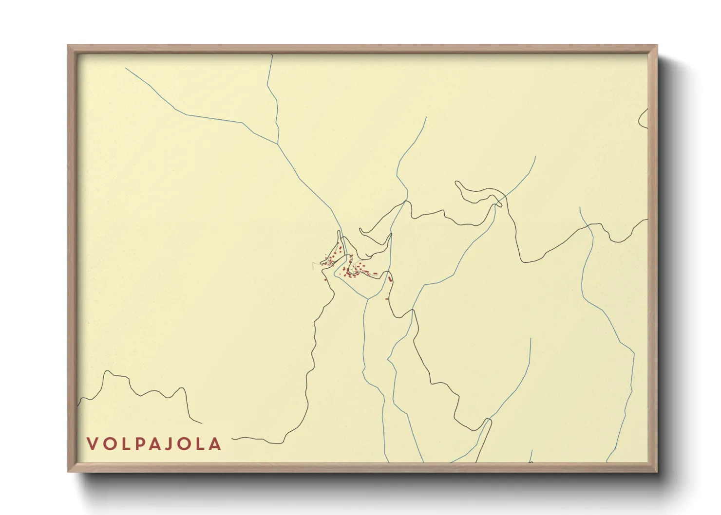 Une affiche de carte sur Volpajola